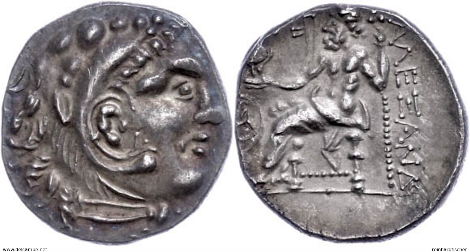 Drachme (4,07g), 336-323 V. Chr., Alexander III., Posthum. Av: Herakleskopf Mit Löwenfell Nach Rechts. Rev: Thronender Z - Other & Unclassified