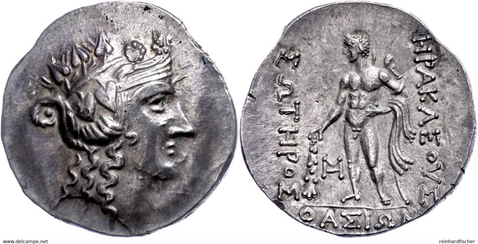 Thasos, Tetradrachme (15,89g), Ca. 2./1. Jhdt V. Chr. Av: Dyonisoskopf Nach Rechts. Rev: Heracles Mit Löwenfell Und Keul - Other & Unclassified