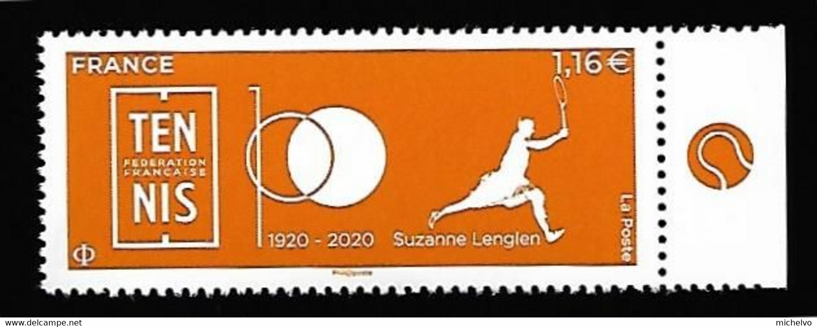 France 2020 - Yv N° 5438 ** - Suzanne Lenglen - Ongebruikt