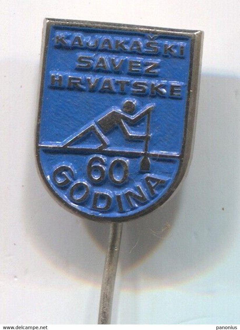 ROWING CANOE KAYAK - CROATIA FEDERATION, VINTAGE PIN, BADGE, ABZEICHEN - Roeisport