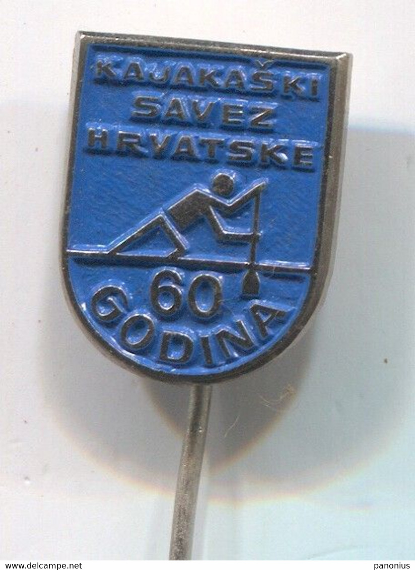 ROWING CANOE KAYAK - CROATIA FEDERATION, VINTAGE PIN, BADGE, ABZEICHEN - Remo