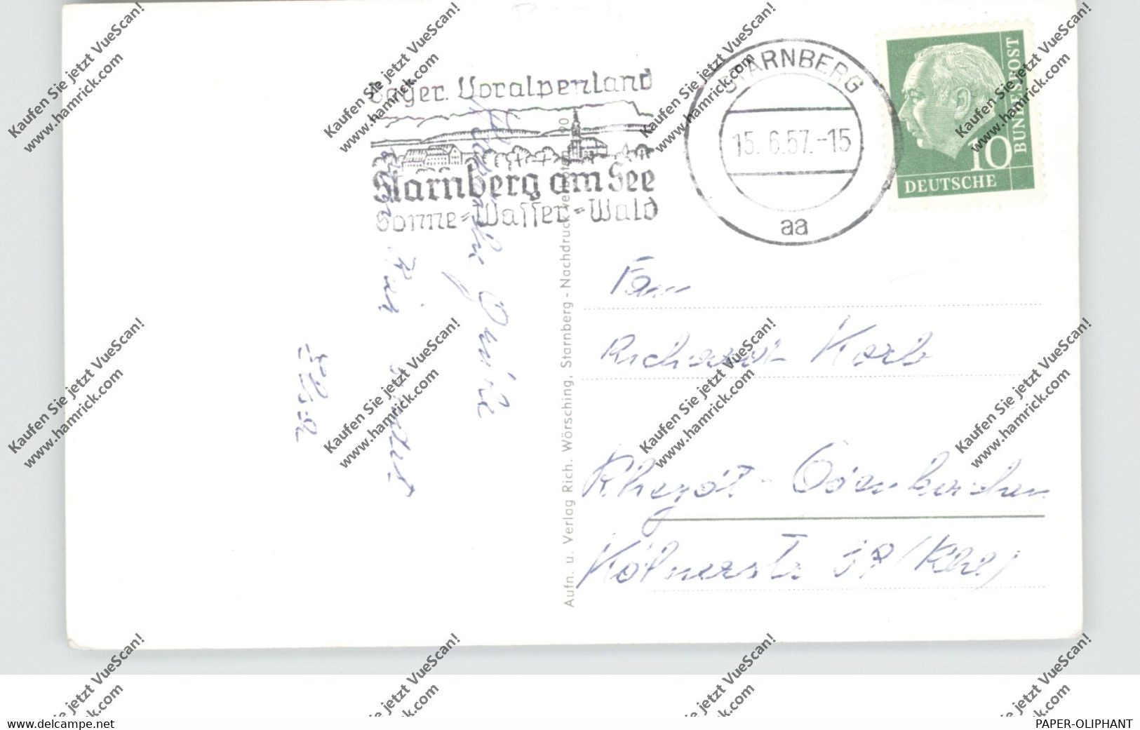 8124 SEESHAUPT, Starnberger See, Gesamtansicht 1957 - Weilheim