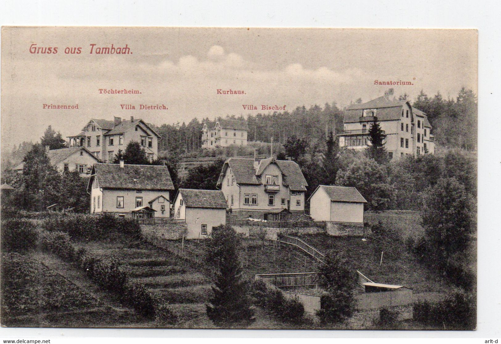 DC11 - AK / Ansichtskarte Tambach Dietharz Villen, Sanatorium, Töchterheim - Tambach-Dietharz