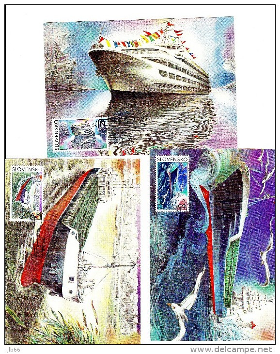 3 Cartes Maximum  1994  Bateaux 1994 Boat Schiffe (tirage : 1515) - FDC