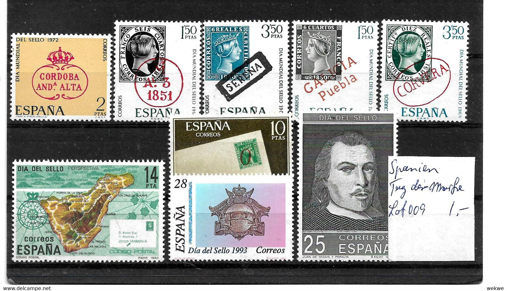 SPANIEN LOT 009 / Tag Der Briefmarke - Collections