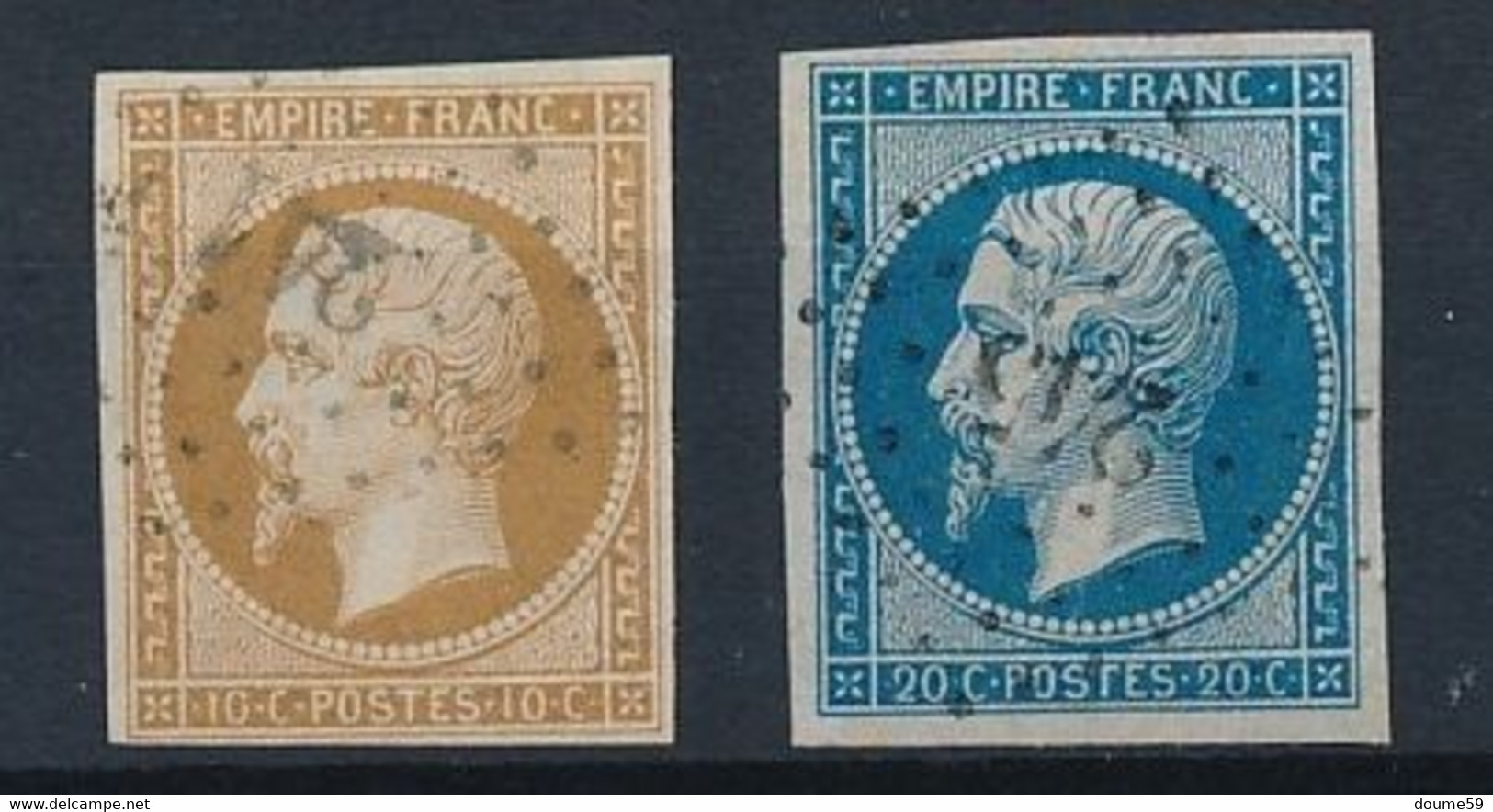 P-211: FRANCE: Oblitération Losange Petits Chiffres N°241 Sur 13B Ind 6-et 243 Sur 14B Indice 8 - 1853-1860 Napoleon III