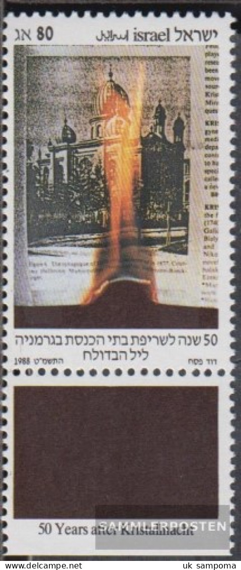 Israel 1110 With Tab (complete Issue) Unmounted Mint / Never Hinged 1988 Kristallnacht - Nuevos (con Tab)