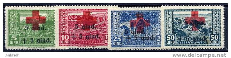 ALBANIA 1924 Red Cross Second Issue LHM / *.  Michel 100-03 - Albanie