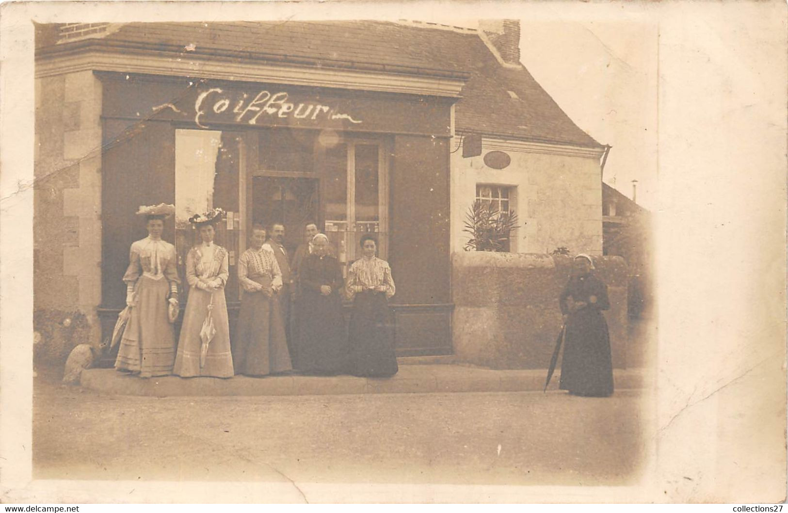 MAGASIN-COIFFEUR -CARTE-PHOTO A SITUER - Winkels