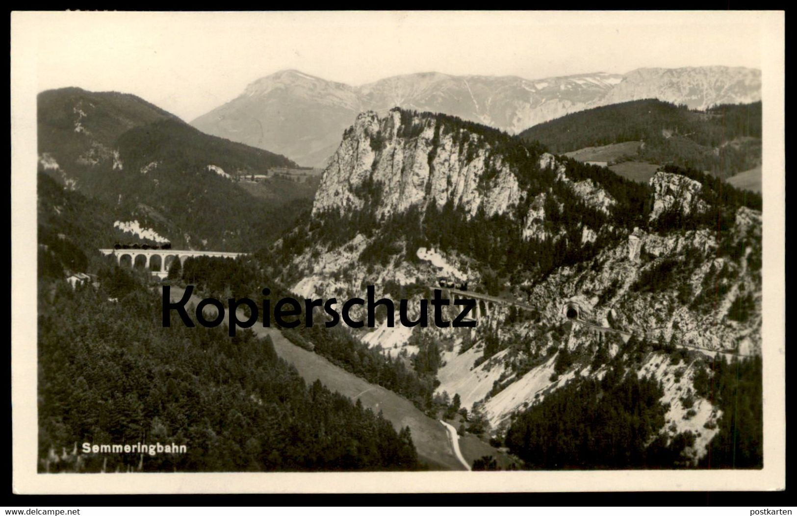 ALTE POSTKARTE SEMMERINGBAHN 1927 VIADUKT SEMMERING Bahn Bahnstrecke Chemin De Fer Gleiste Postcard Ansichtskarte AK Cpa - Semmering