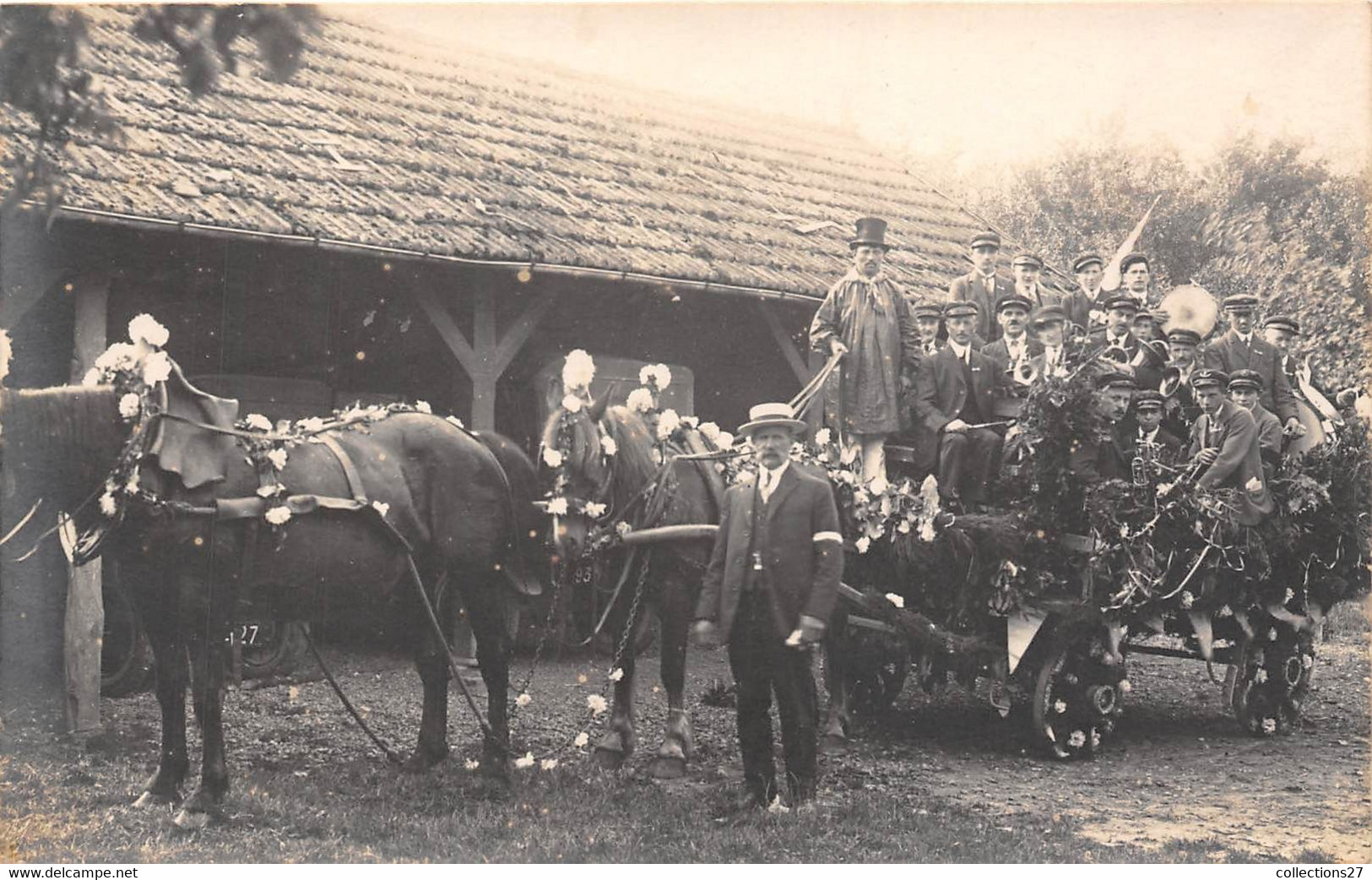 ATTELAGE-FÊTE-CARTE-PHOTO- A SITUER - Karneval - Fasching