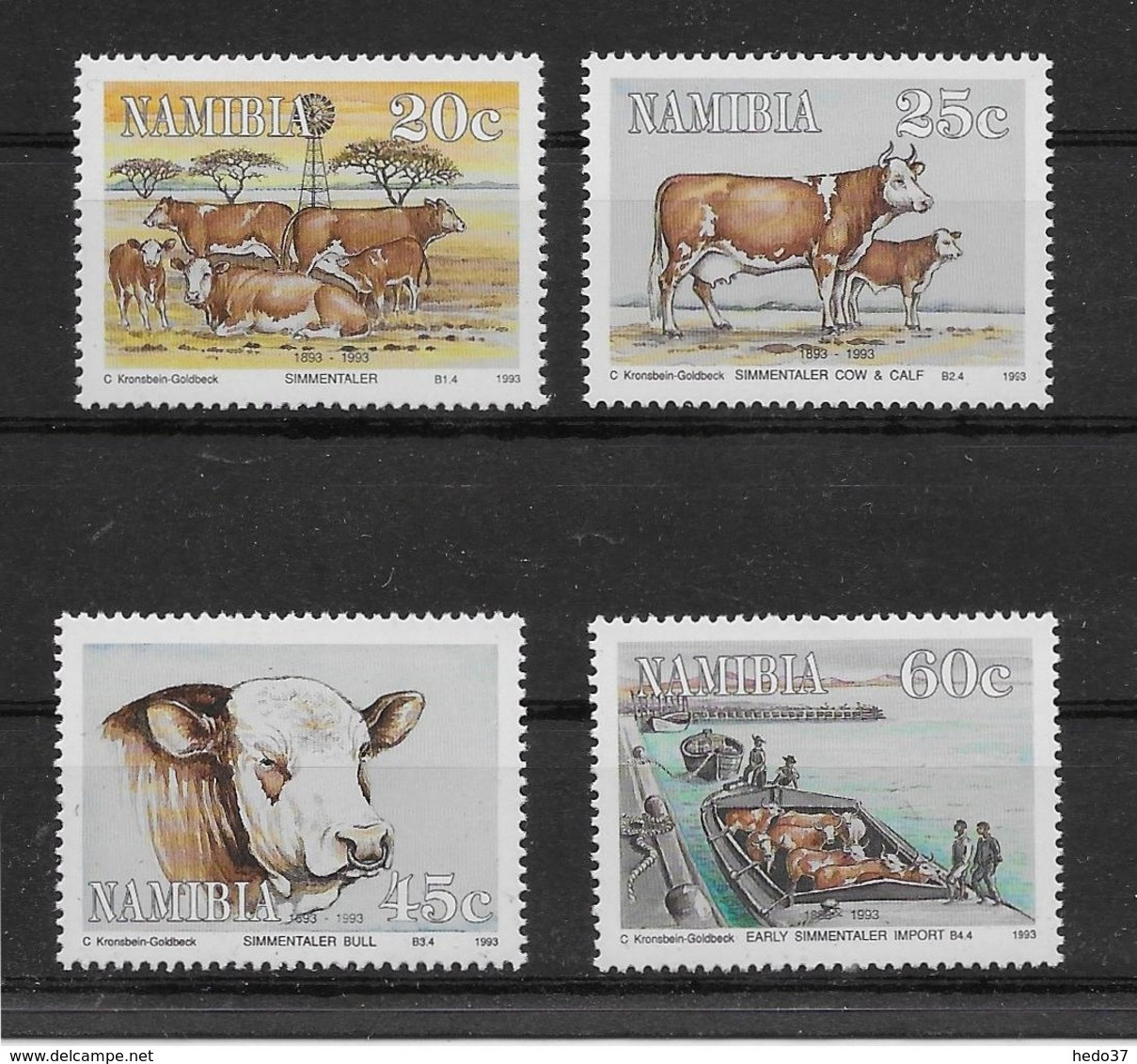 Thème Animaux - Vaches - Buffles - Namibie - Neuf ** Sans Charnière - TB - Koeien