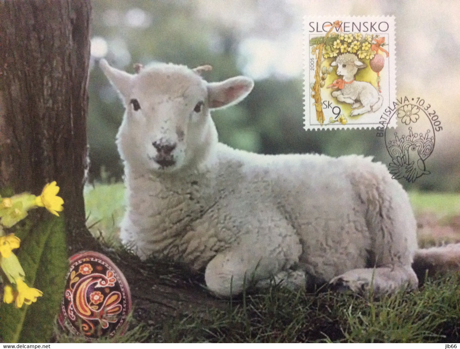 Carte Maximum  2005 Agneau De Pâques Easter L’ambiance Sheep CM062 Tirage 1800 - FDC