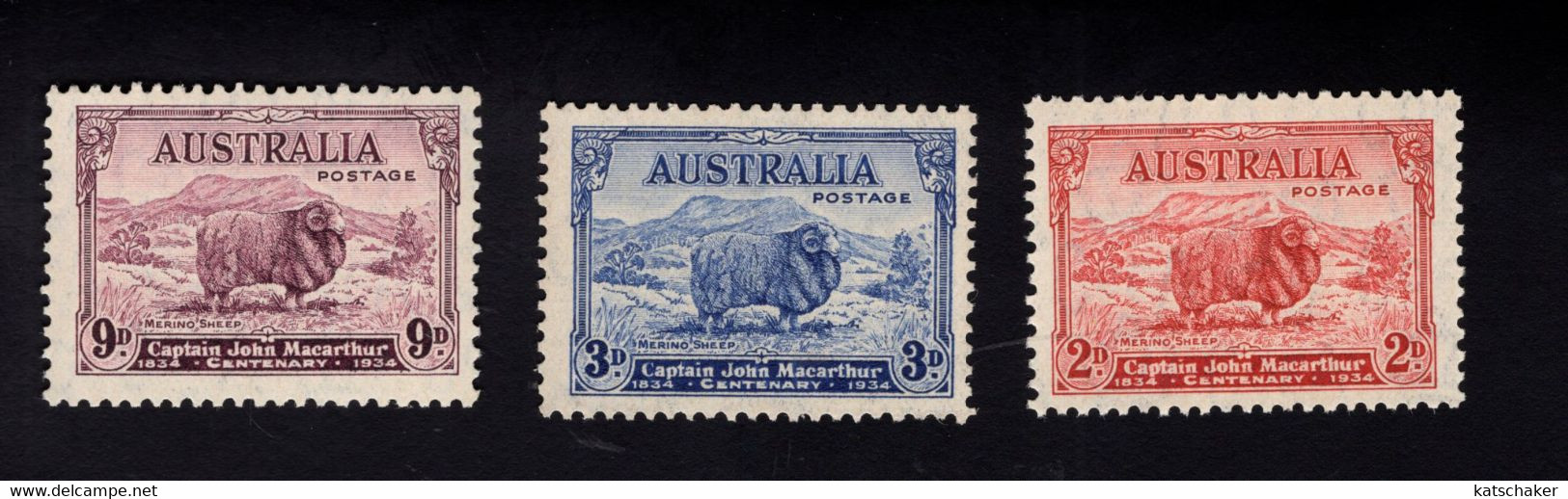 1120330798 1934 SCOTT 147 149 (XX)  POSTFRIS MINT NEVER HINGED POSTFRISCH EINWANDFREI - MERINO SHEEP - Autres & Non Classés