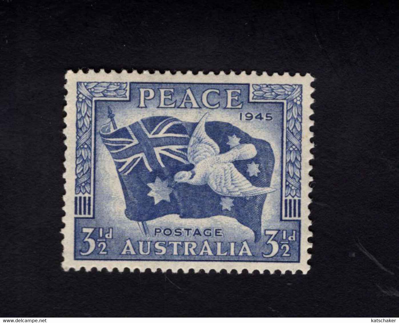 1120334368 1946 SCOTT 201  (XX)  POSTFRIS MINT NEVER HINGED POSTFRISCH EINWANDFREI - DOVE AND AUSTRALIAN FLAG - Other & Unclassified