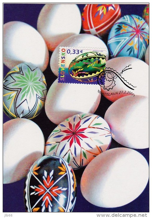 Carte Maximum 2009 Oeuf De Paques / Maximum Cards  Easter Eggs Tirage 1400 - FDC