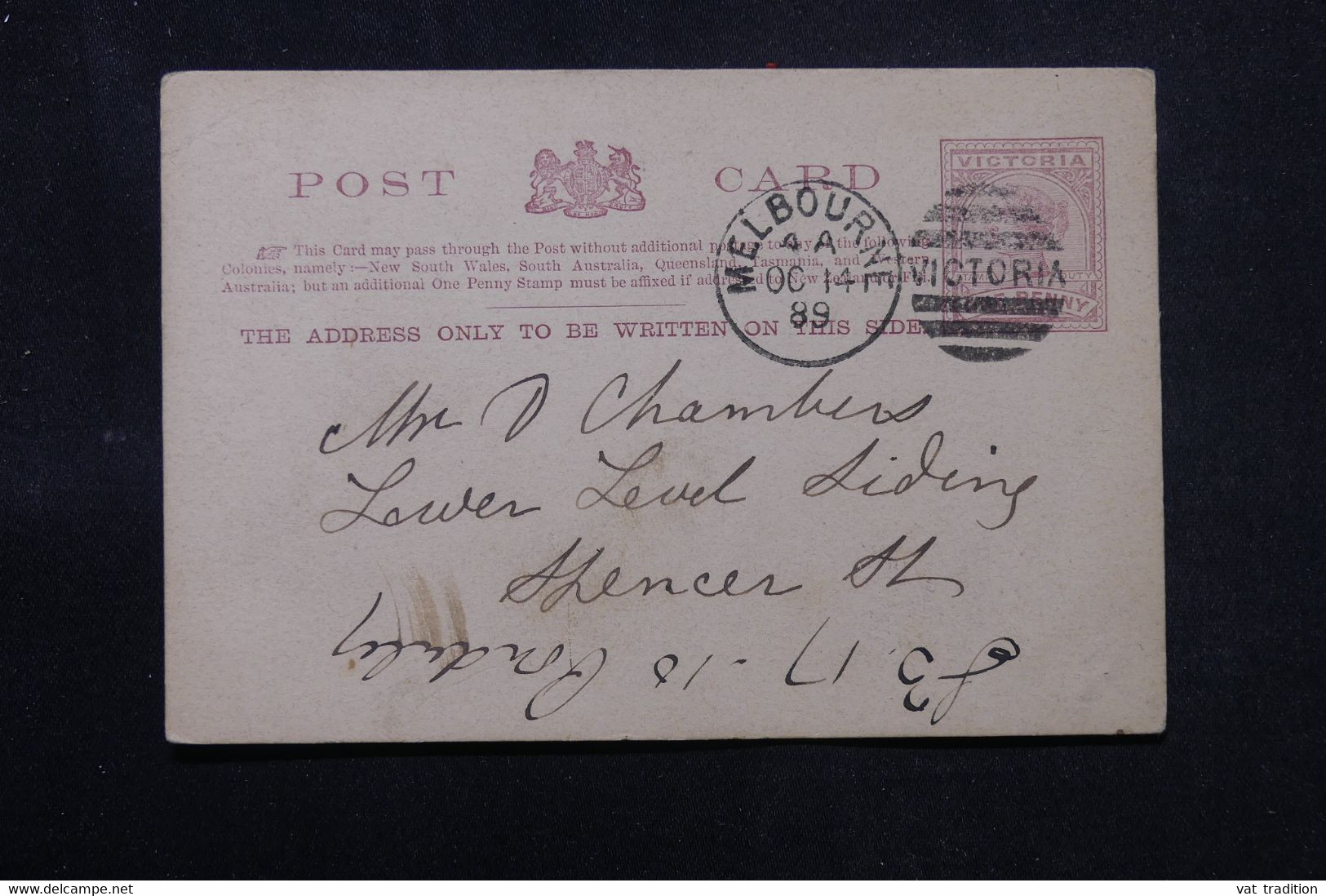 AUSTRALIE / VICTORIA - Entier Postal Type Victoria De Melbourne En 1889 - L 75154 - Briefe U. Dokumente