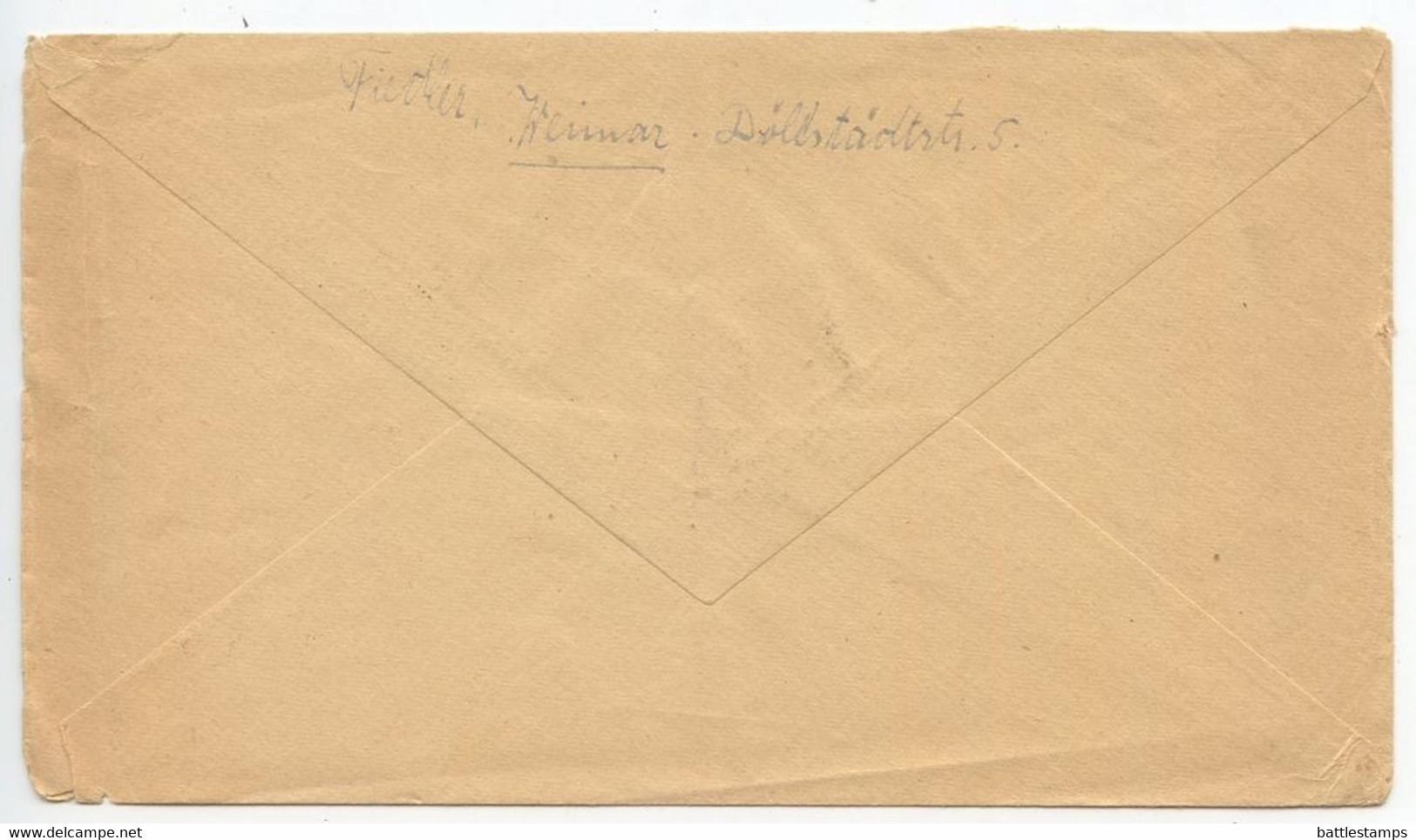 Germany - Thuringia 1946 Cover Weimar To Augsburg, Scott 16N4 Post Horn X 2 - Lettres & Documents