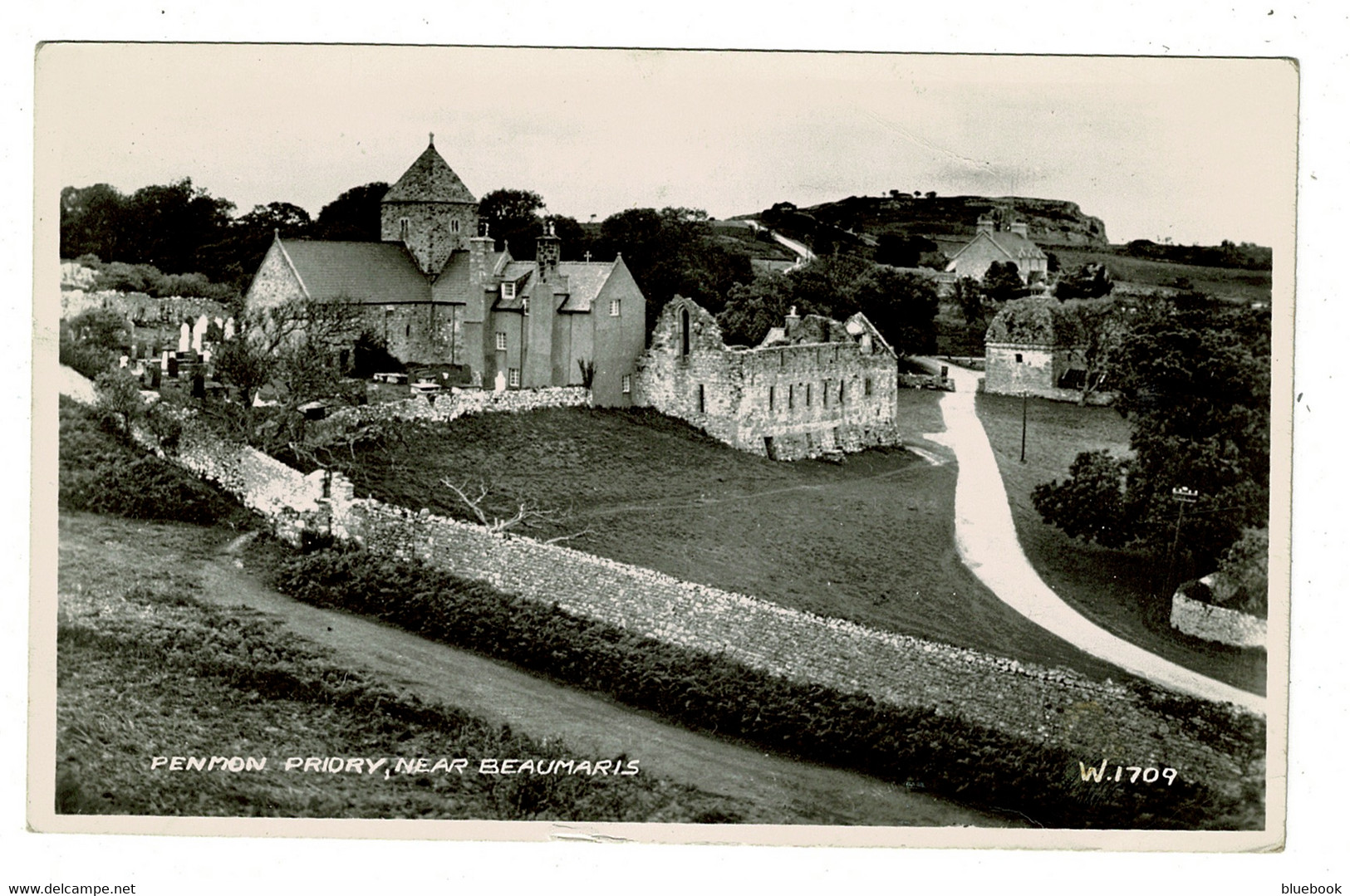 Ref 1417 - Real Photo Postcard - Penmon Priory Near Beaumaris - Anglesey Wales - Anglesey