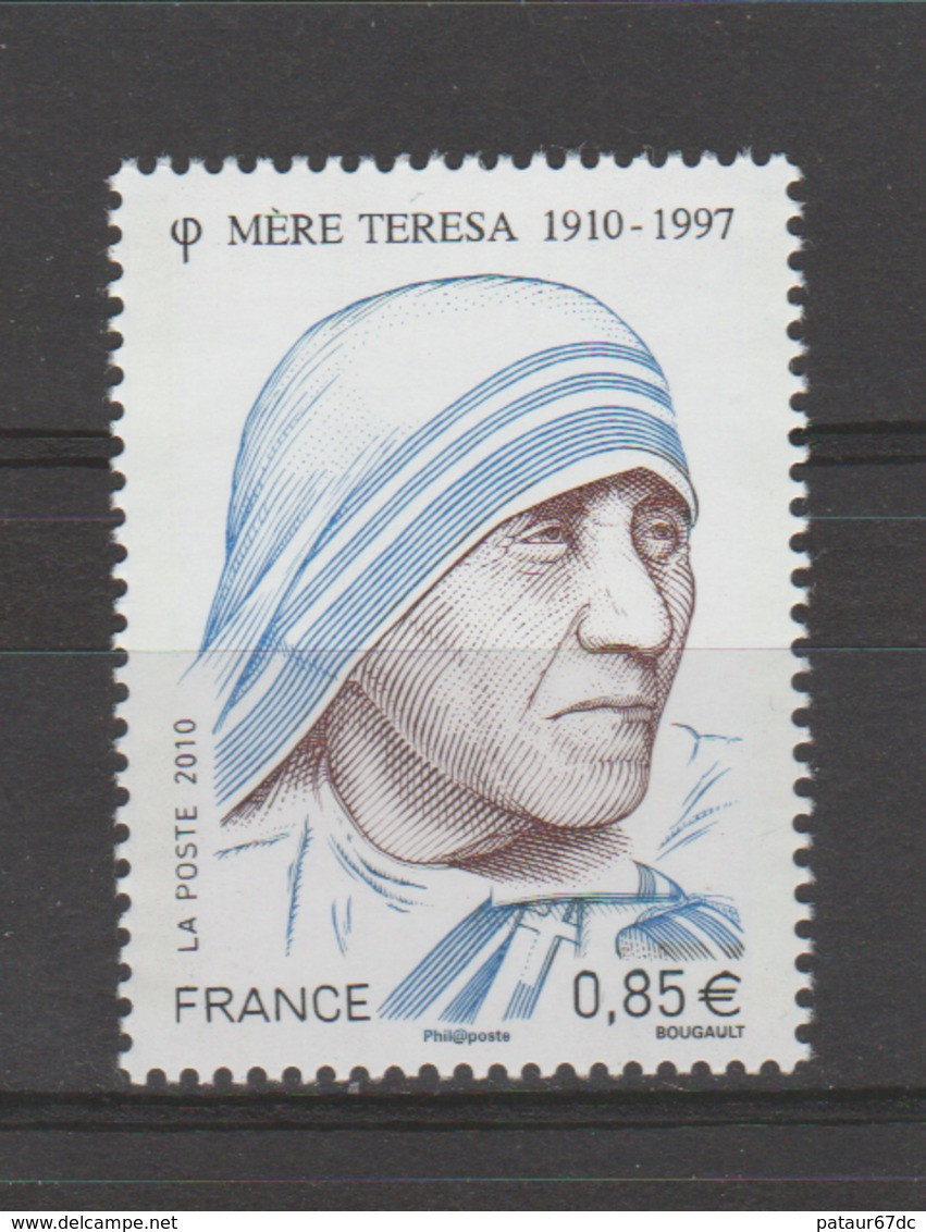 FRANCE / 2010 / Y&T N° 4455 ** : Mère Térésa X 1 - Unused Stamps