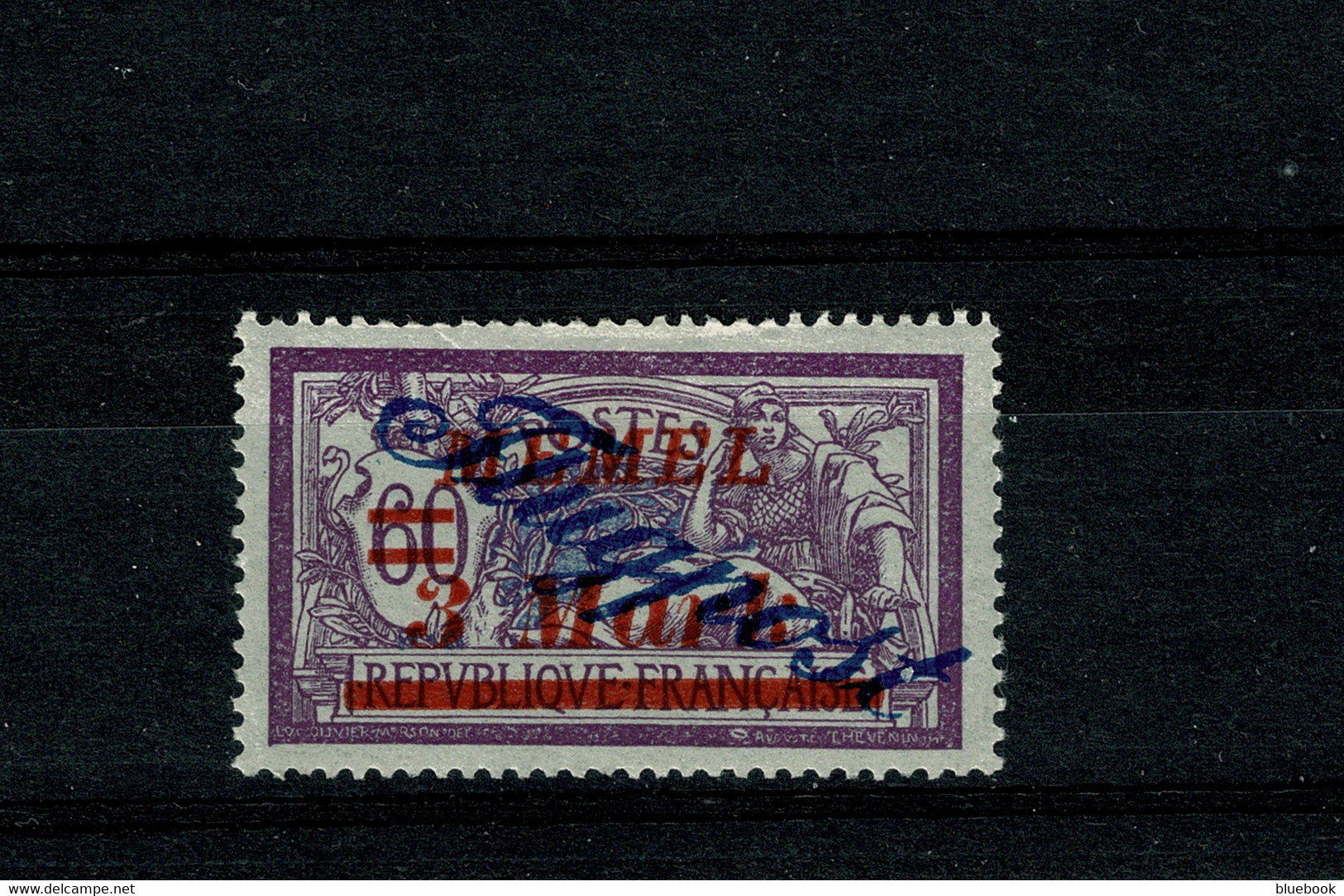 Ref 1418 - 1922 Mint France Stamp - Overprinted  Twice By Germany For Airmail & Use In Memel - Neufs