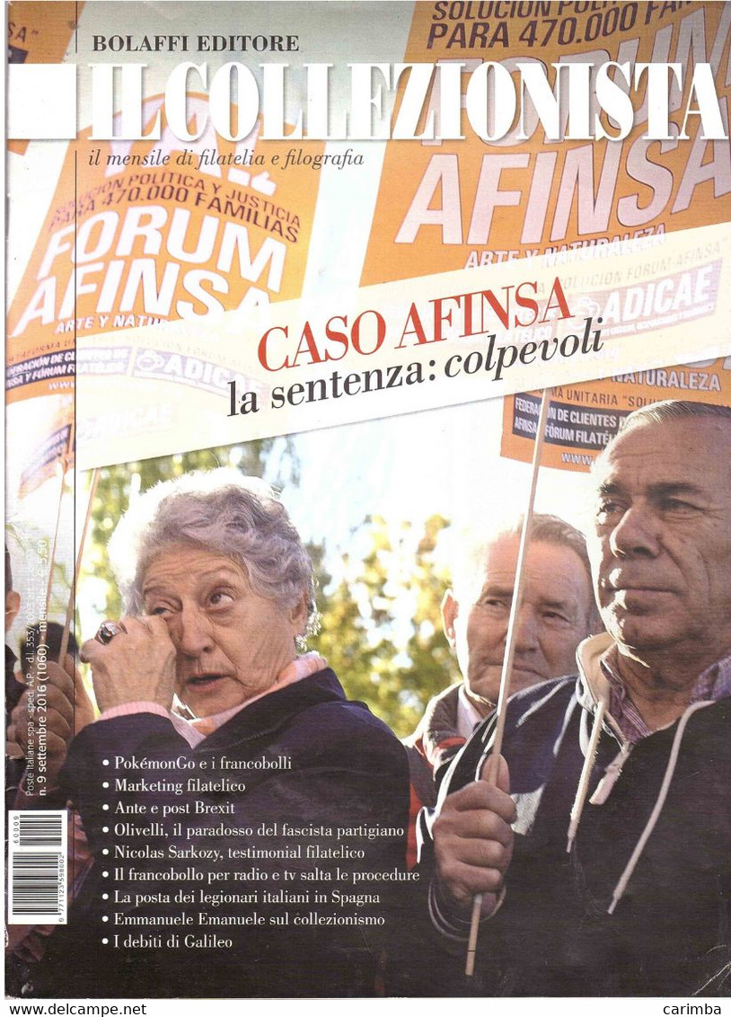 IL COLLEZIONISTA SETTEMBRE 2016 - Italien (àpd. 1941)