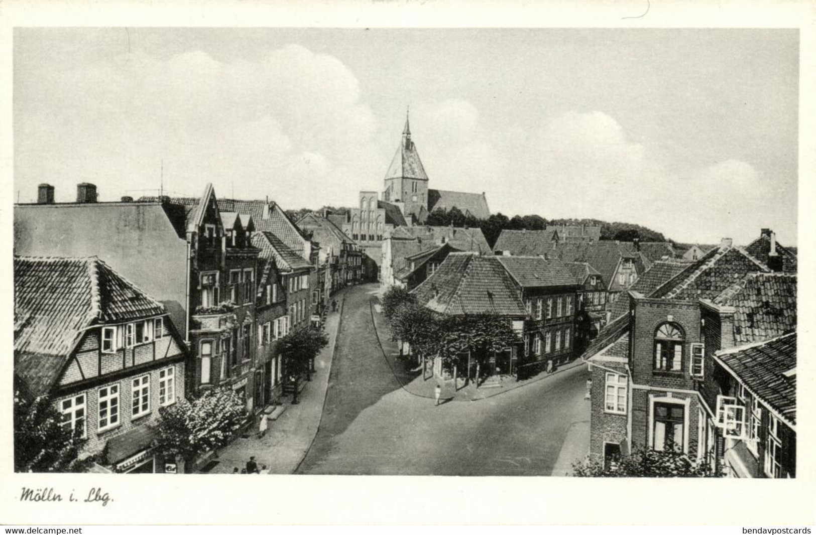 MÜLLN I. Lauenburg, Teilansicht (1930s) AK - Moelln