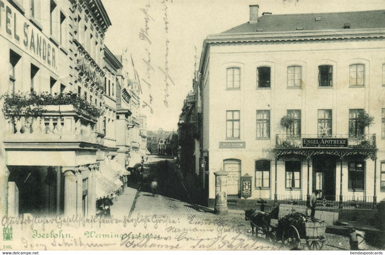 ISERLOHN, Wermingserstrasse, Engel Apotheke (1899) AK - Iserlohn