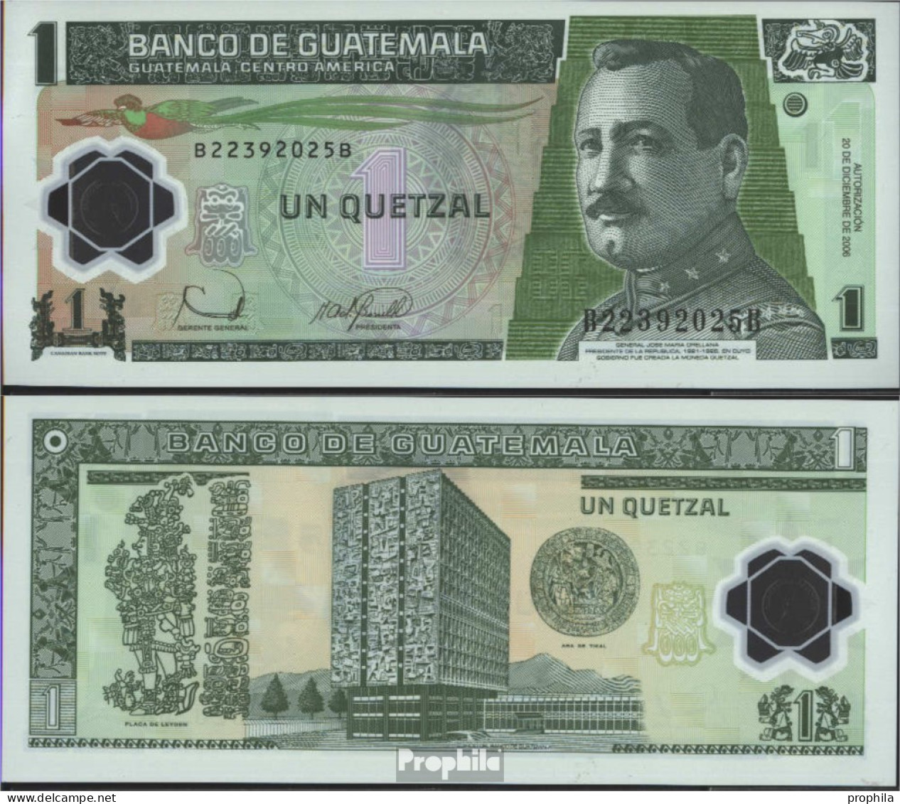 Guatemala Pick-Nr: 109 Bankfrisch 2006 1 Quetzal - Guatemala