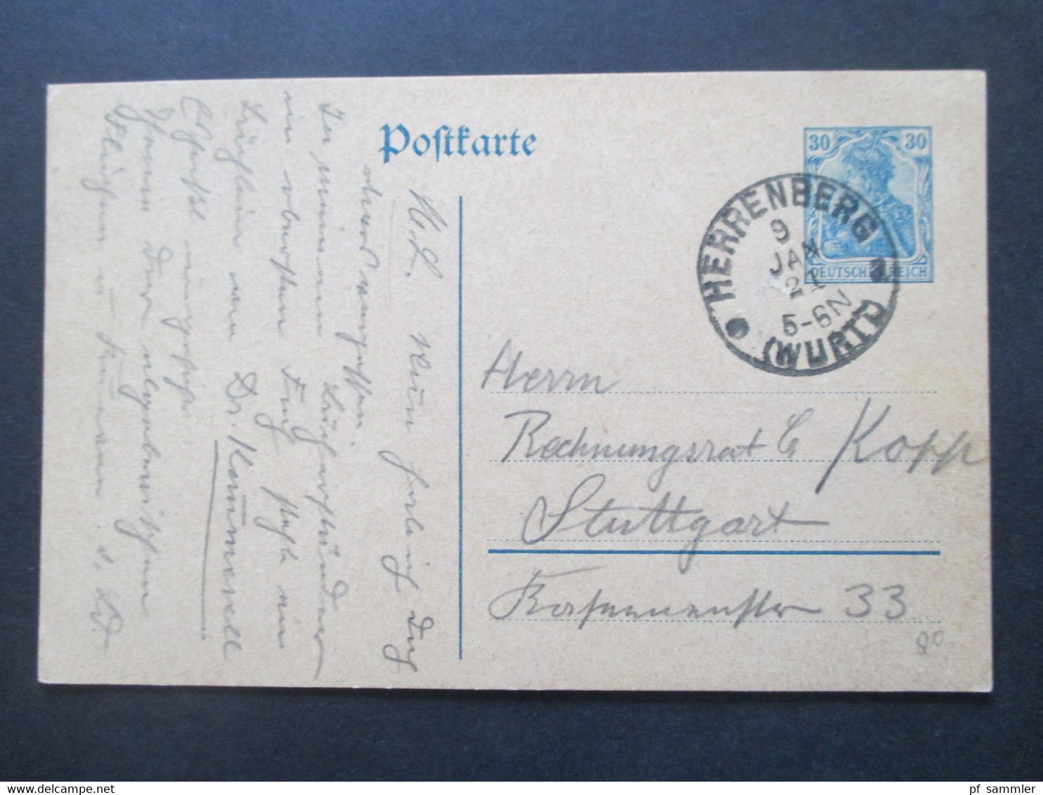 1902 - 1962 Belege / AK / GA kleiner Heimat Posten Stuttgart mit vielen verschiedenen Stücken / Stempeln ab ca.