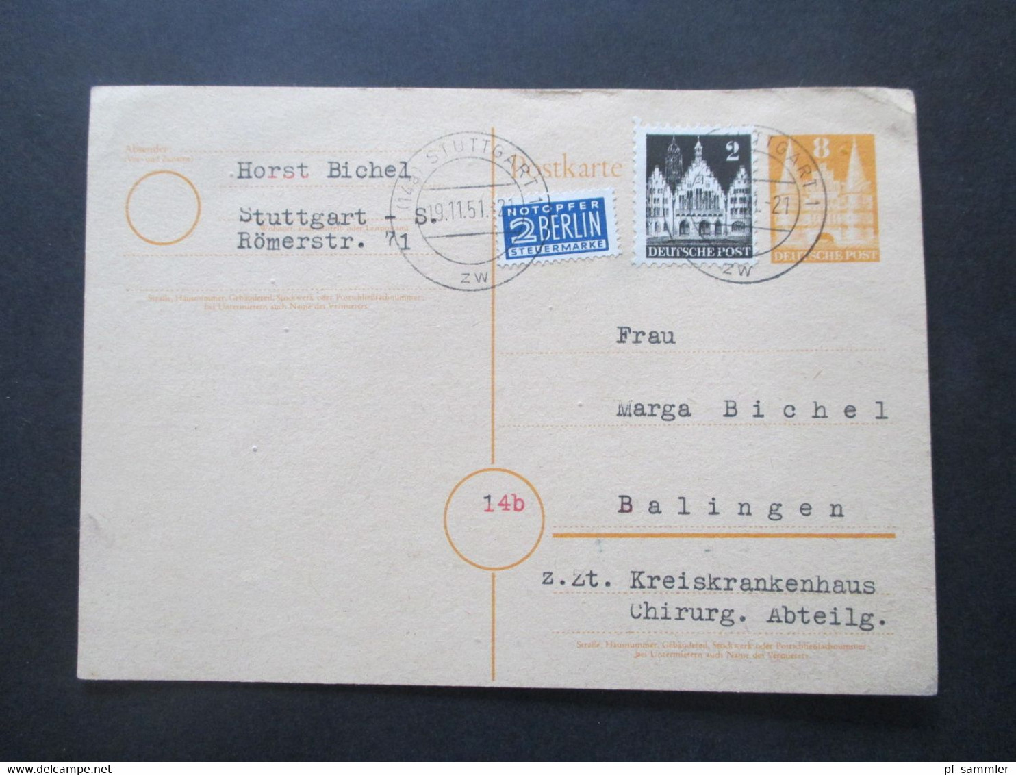 1902 - 1962 Belege / AK / GA kleiner Heimat Posten Stuttgart mit vielen verschiedenen Stücken / Stempeln ab ca.