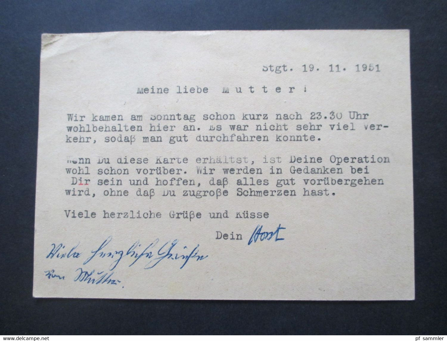 1902 - 1962 Belege / AK / GA kleiner Heimat Posten Stuttgart mit vielen verschiedenen Stücken / Stempeln ab ca.