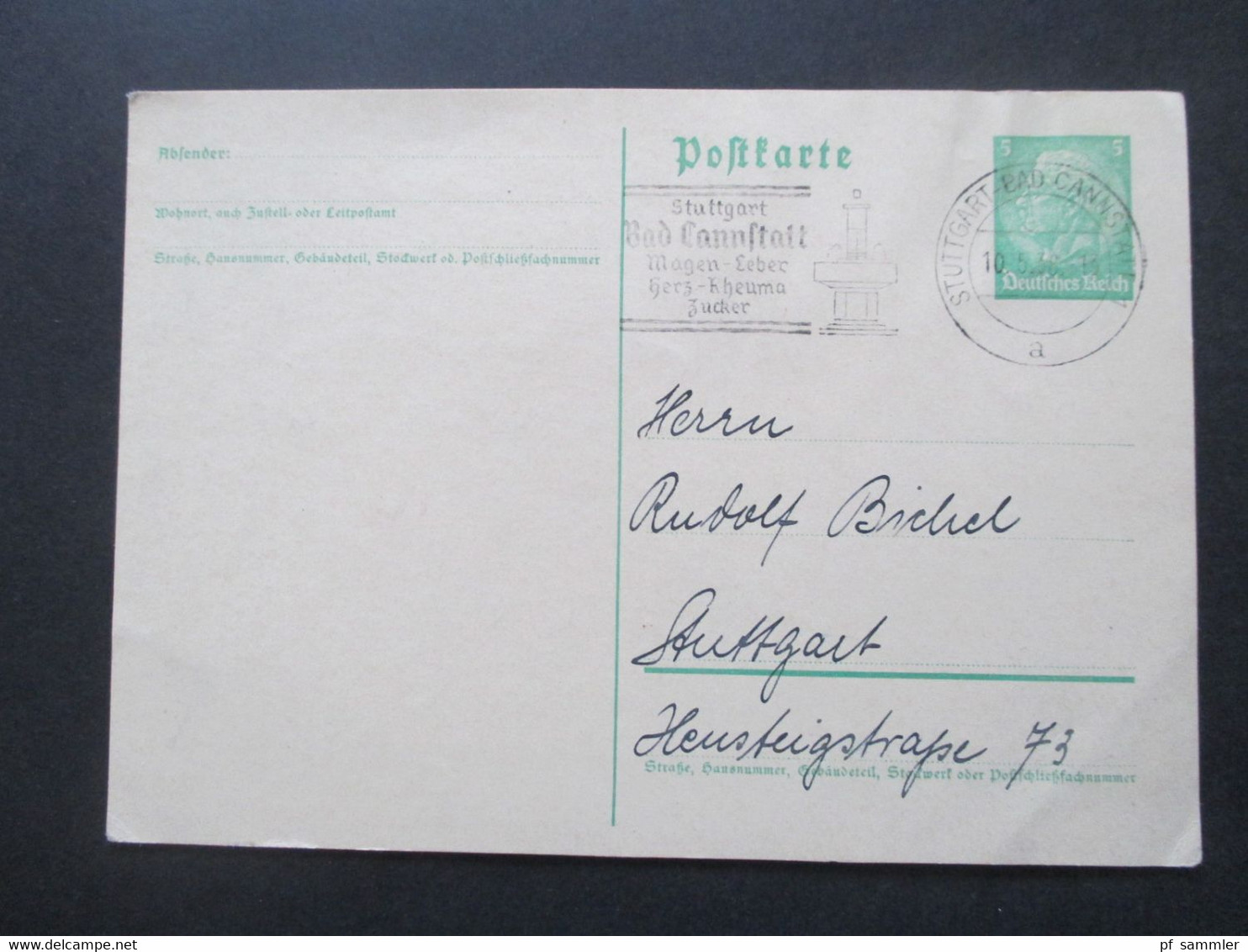 1902 - 1962 Belege / AK / GA kleiner Heimat Posten Stuttgart mit vielen verschiedenen Stücken / Stempeln ab ca.