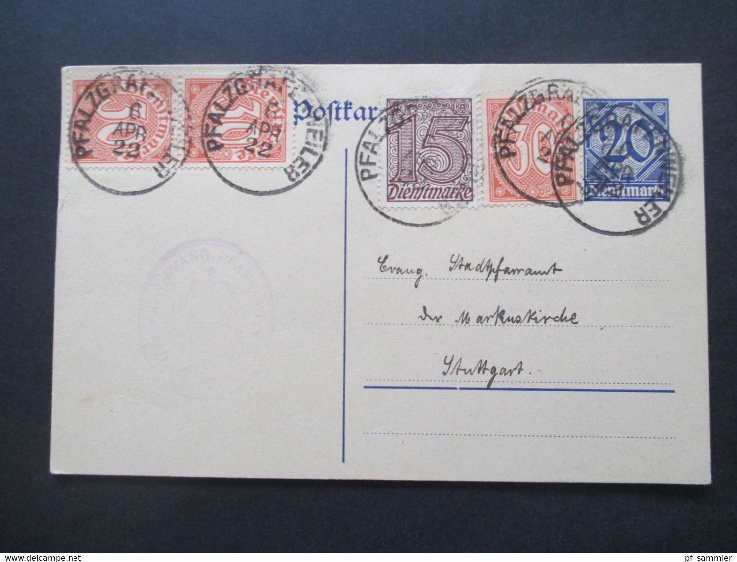 1902 - 1962 Belege / AK / GA kleiner Heimat Posten Stuttgart mit vielen verschiedenen Stücken / Stempeln ab ca.