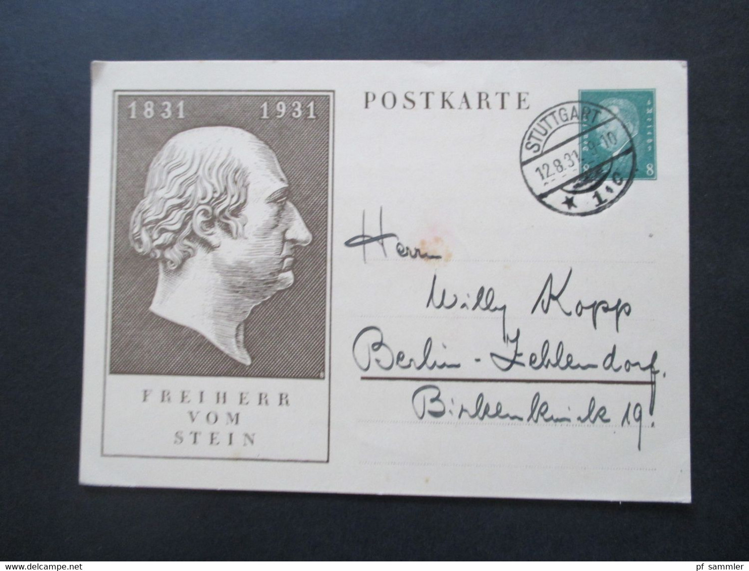 1902 - 1962 Belege / AK / GA kleiner Heimat Posten Stuttgart mit vielen verschiedenen Stücken / Stempeln ab ca.