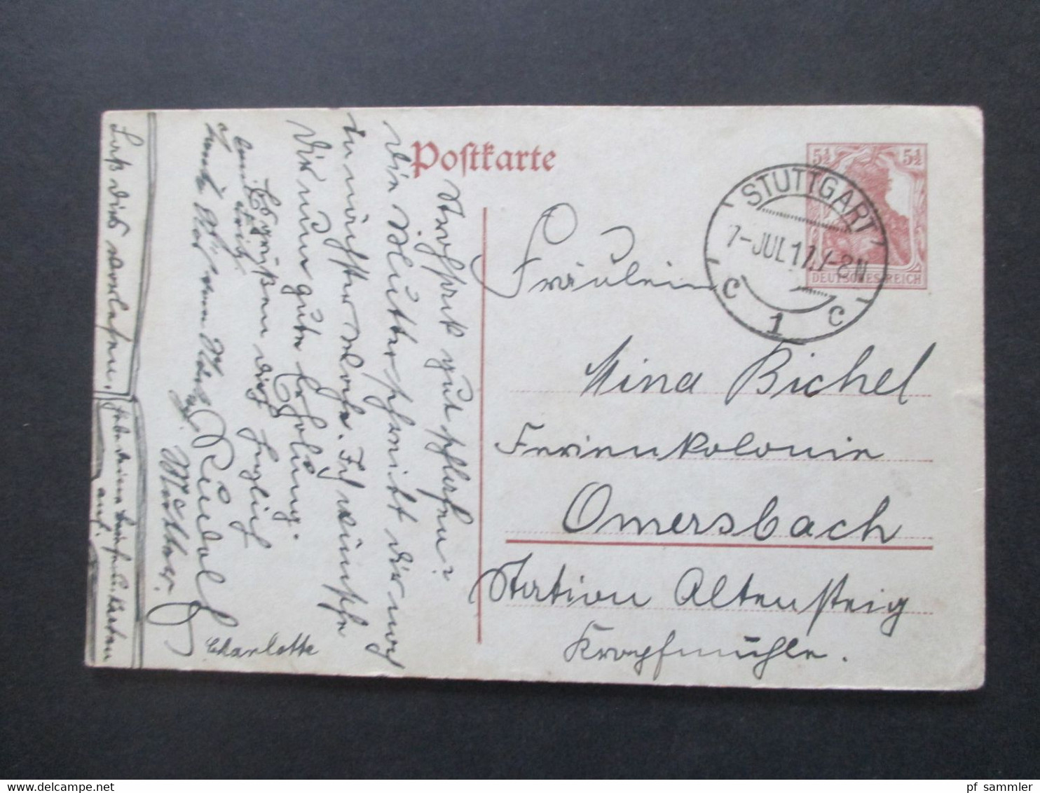 1902 - 1962 Belege / AK / GA kleiner Heimat Posten Stuttgart mit vielen verschiedenen Stücken / Stempeln ab ca.