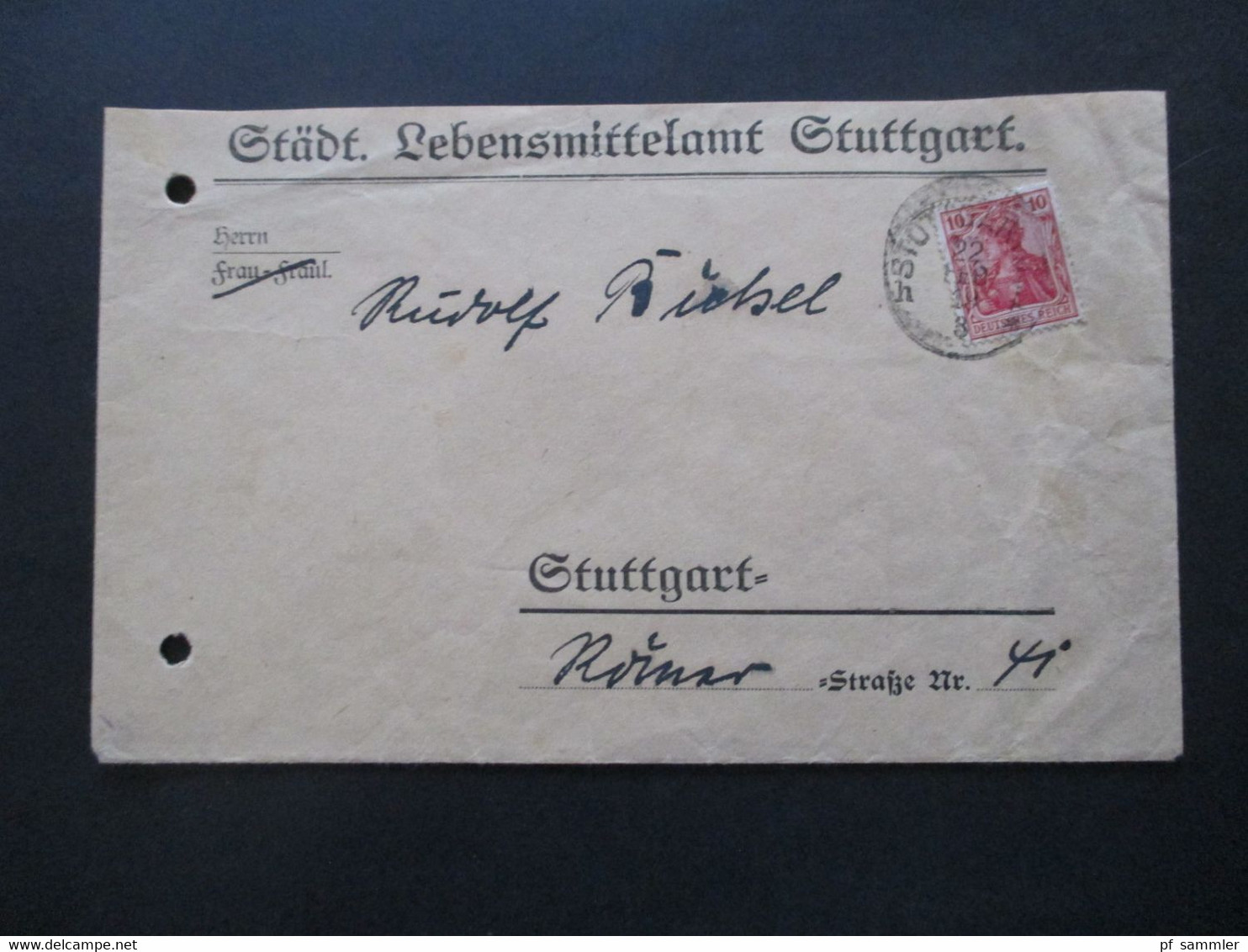 1902 - 1962 Belege / AK / GA kleiner Heimat Posten Stuttgart mit vielen verschiedenen Stücken / Stempeln ab ca.