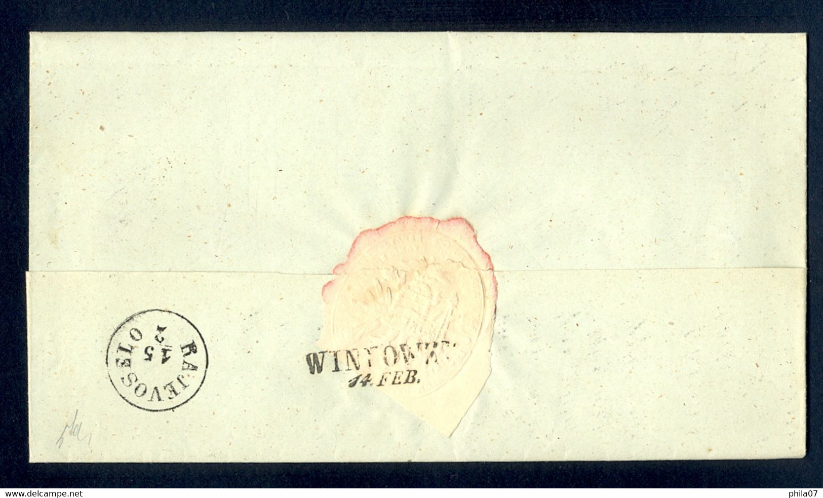HUNGARY, CROATIA - Cover Of Letter Sent From AGRAM (Zagreb) To Rajevo Selo Via Vinkovci 11.02. 1867. - Andere & Zonder Classificatie