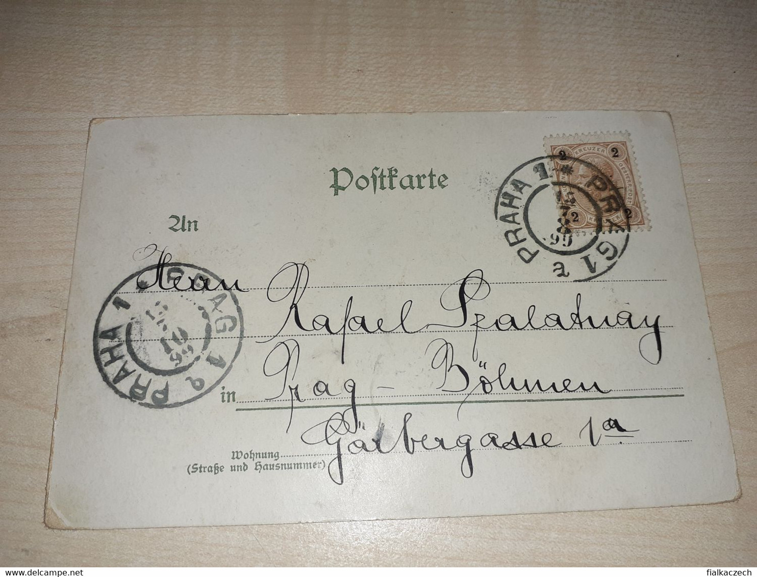 Czechoslovakia Stamps, Postcard 1899, Behüt Dich Gott, Topics Postcard - Couple, 15.7.1899, Prague, Praha - ...-1918 Préphilatélie