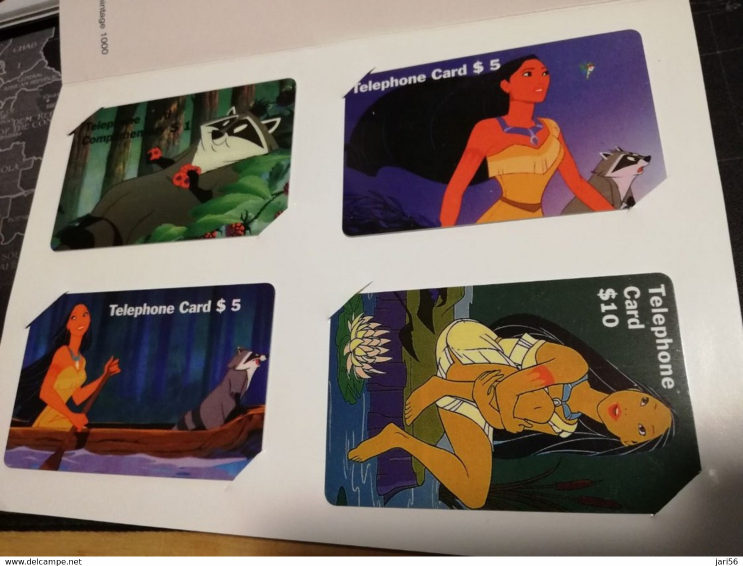 UNITED STATES USA  POCAHONTAS DISNEY PHONE CARD COLLECTION 4 CARDS    MINT CARD  ONLY 25OO SETS    PREPAID  **3669** - Verzamelingen