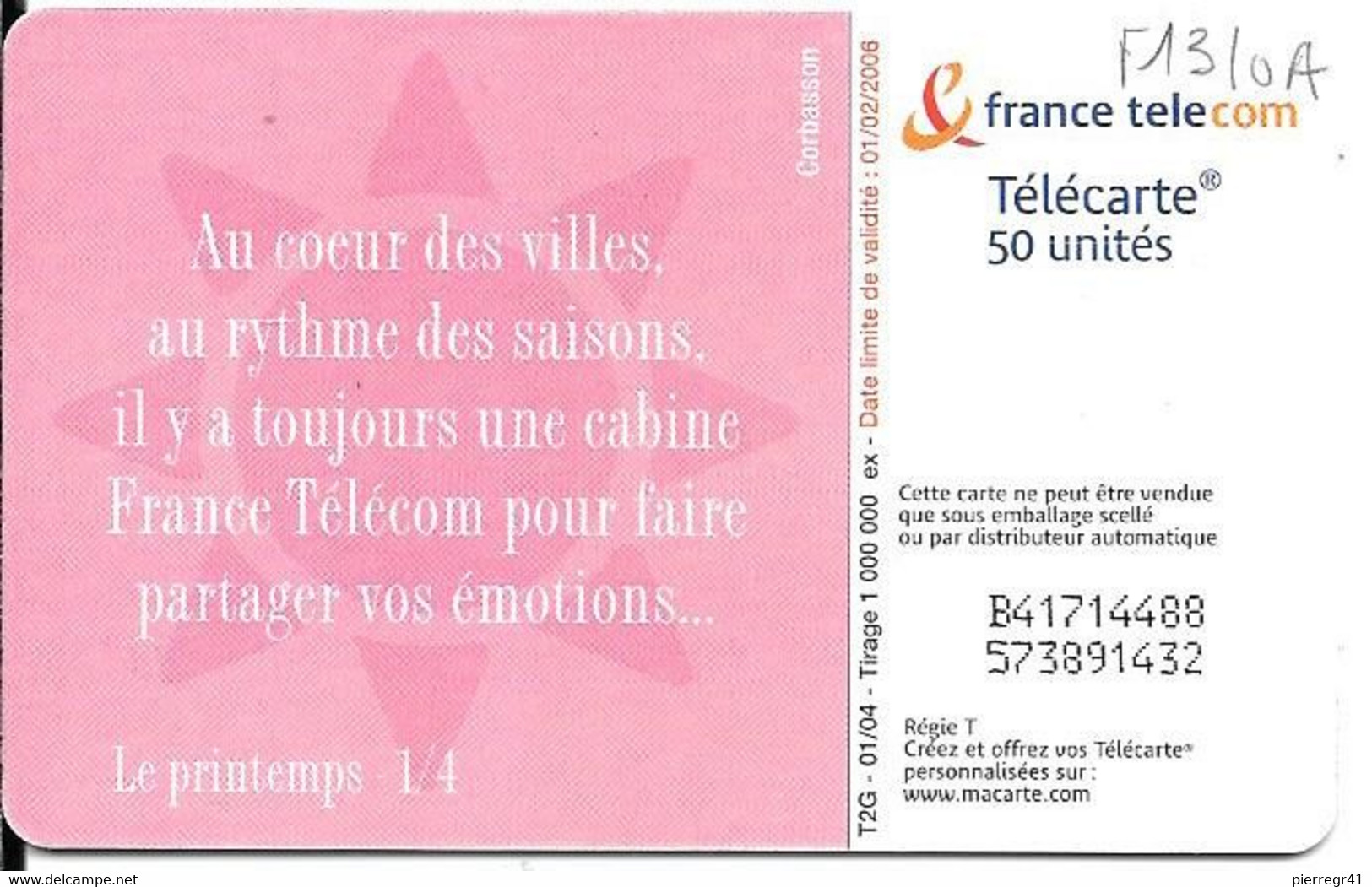 TC-PUBLIC-a-50U-F1310A-GEM2--01/04-LA VILLE 1--UTILISE-TBE- - 2004