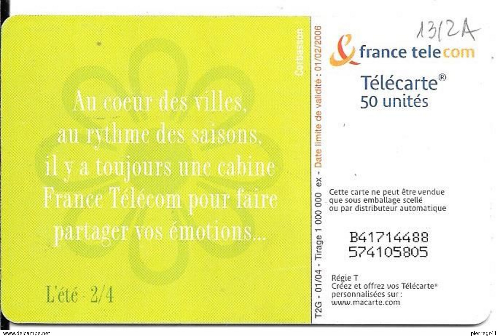 TC-PUBLIC-a-50U-F1312A-GEM2--01/04-LA VILLE 2--UTILISE-TBE- - 2004