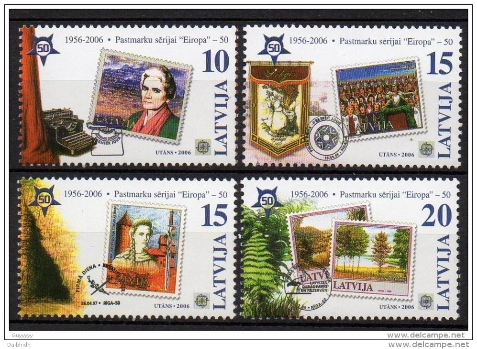 LATVIA 2006  50 Years Of Europa Stamps Set Of 4 MNH / **.  Michel 652-55 - Latvia