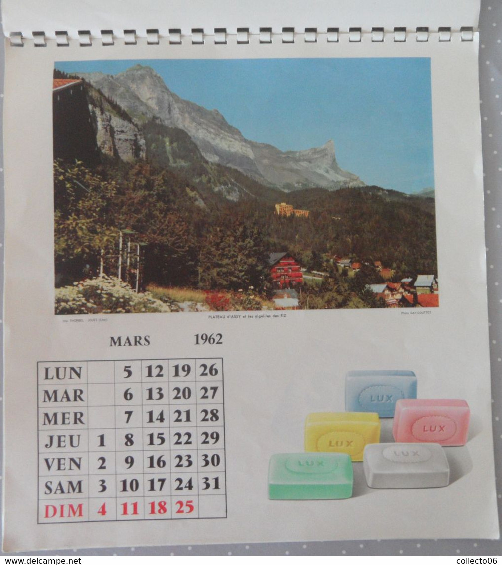 Calendrier Grand Format 1962 Omo Lux Persil Sunil La Girafe - Grand Format : 1961-70