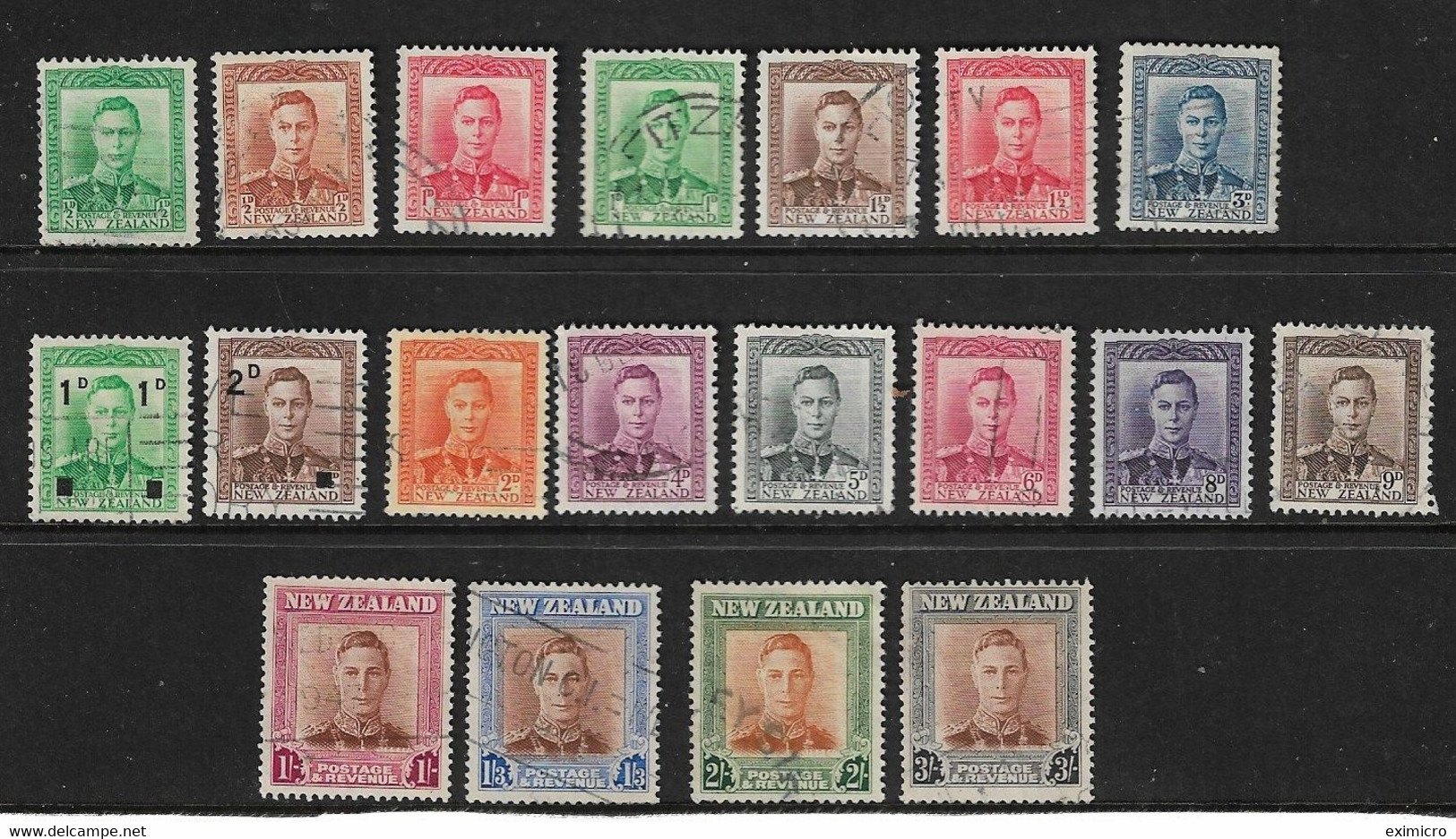 NEW ZEALAND 1938 - 1944, 1941 And 1947 - 1952 DEFINITIVE SETS SG 603/609, 628/629, 680/689 FINE USED Cat £15+ - Lots & Serien