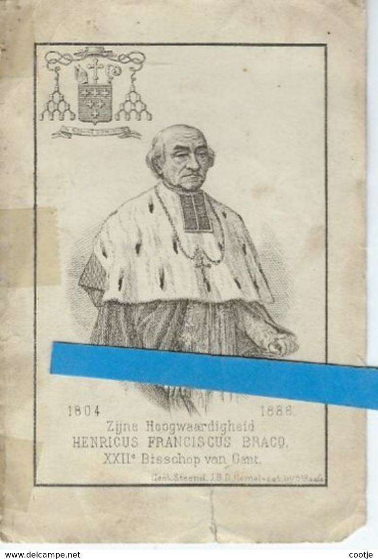 Henricus Bracq 22é Bisschop Van Gent O Gent 1804 + Gent 1888 - Andachtsbilder