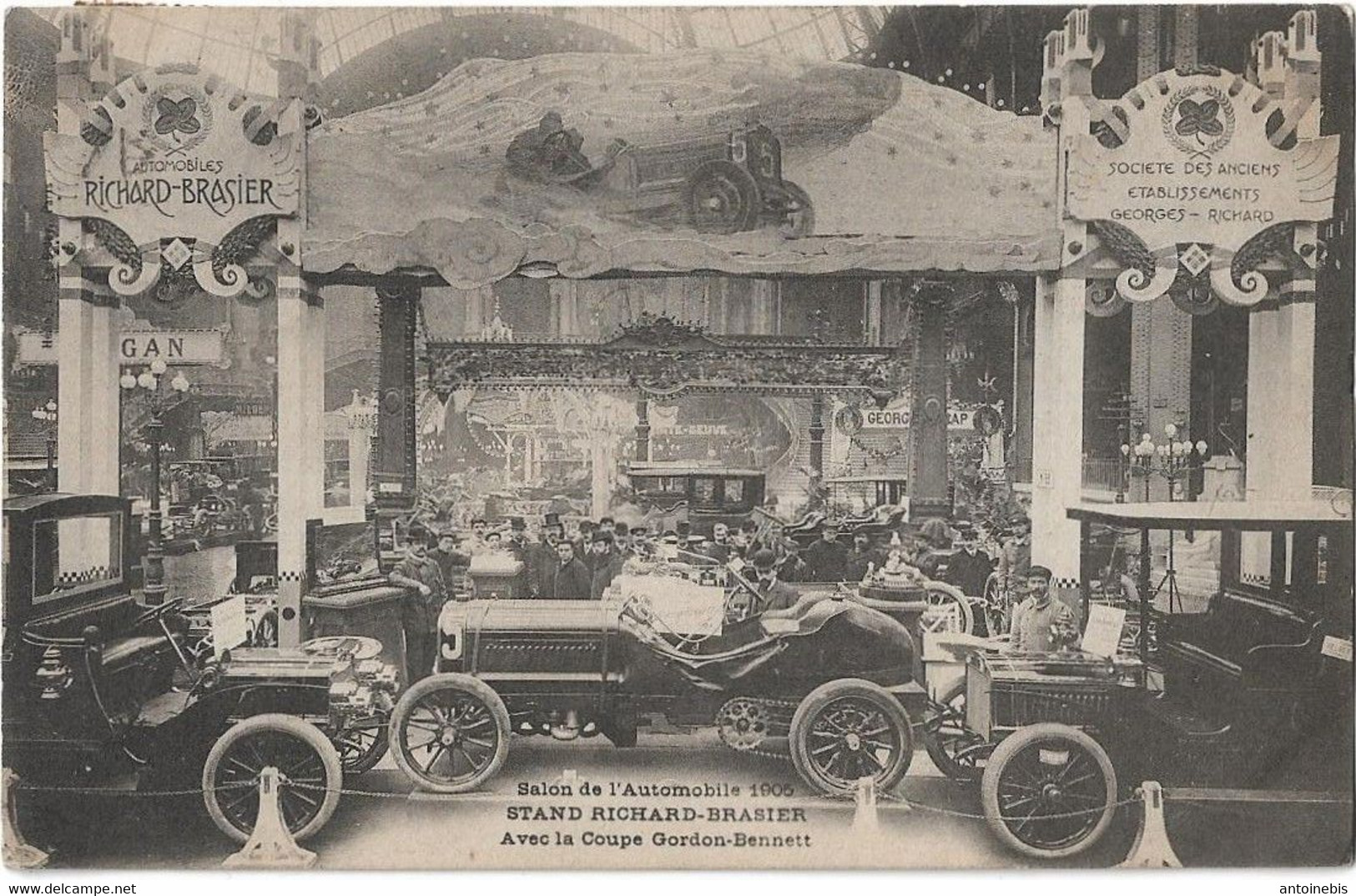 Salon De L'Automobile STAND RICHARD BRASIER Avec La Coupe GORDON BENNETT - Turismo