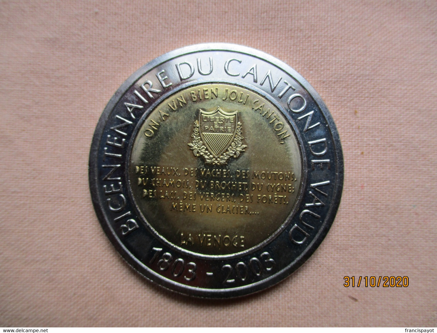 Suisse: 1 Gilles -  Monnaie Temporaire - Bicentenaire Du Canton De Vaud 2003 - Monetary /of Necessity