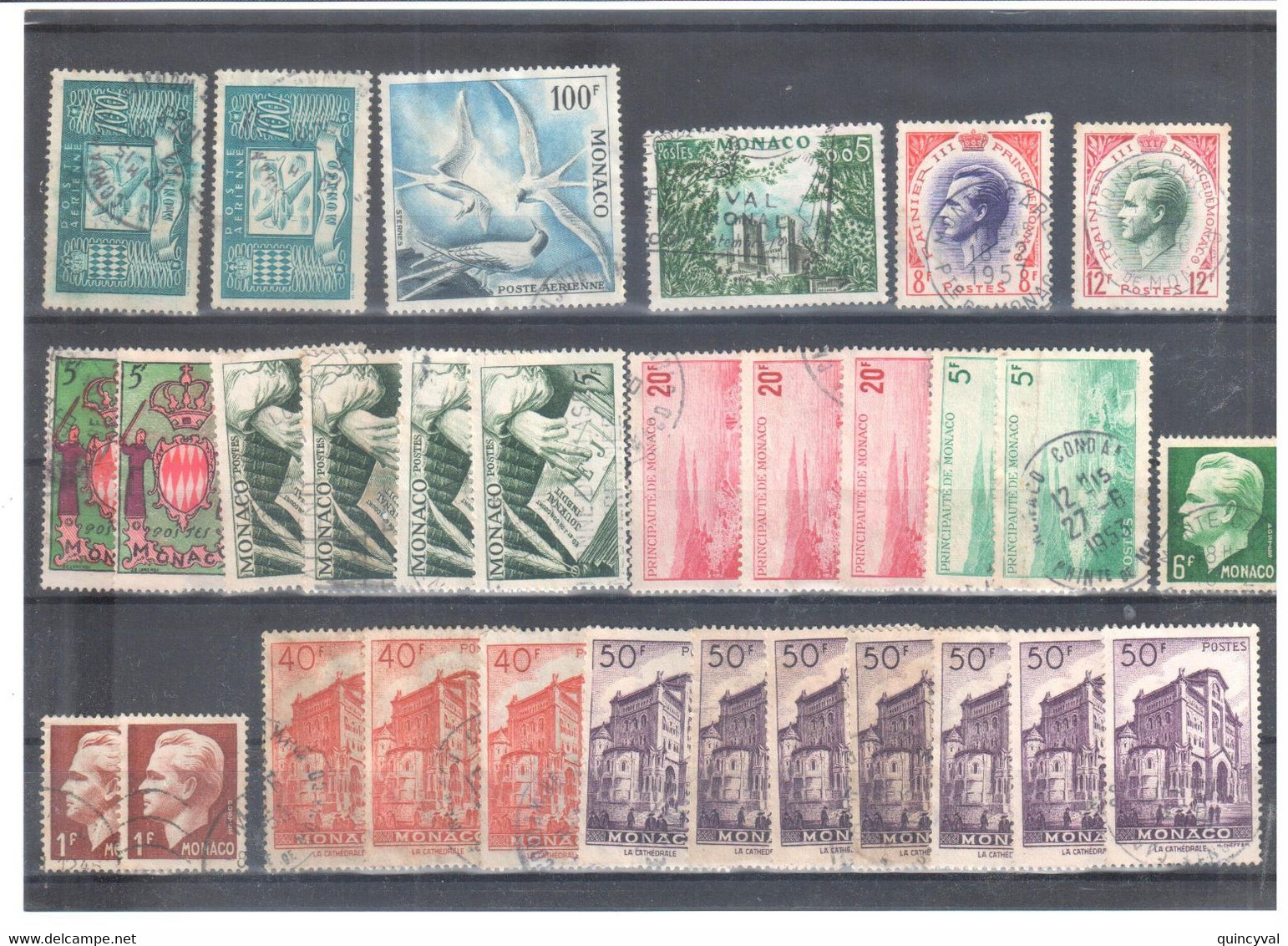 MONACO Lot Timbres Oblitérés Poste Poste Aérienne Voir Scann - Collections, Lots & Series