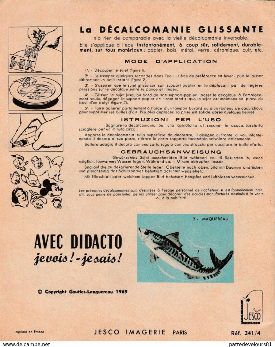 BECASSINE En Tout 21 Décalcomanies Glissantes Décalco 1969 GAUTIER-LANGUEREAU (4  Scans) - Otros & Sin Clasificación